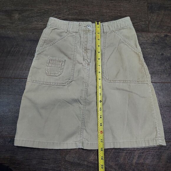 H&M L.O.G.G. Tan Corduroy Carpenter Mini Skirt Sz 12-13 Young Girl - Picture 5 of 12